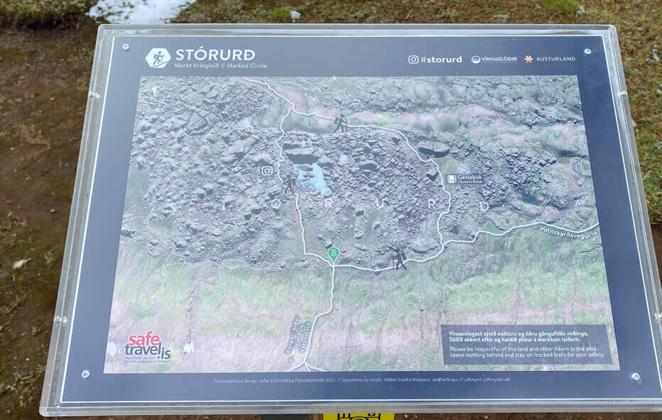 מפה למסלול Stórurð
