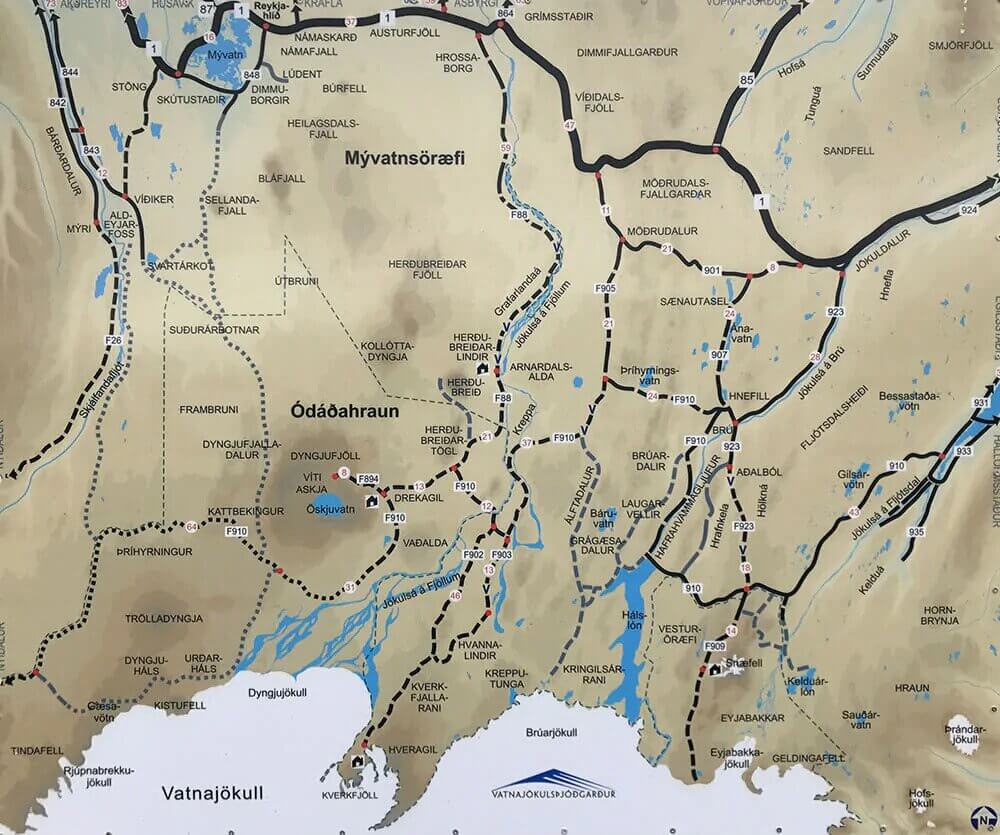 מפת הכבישים למכתשי אסקיה