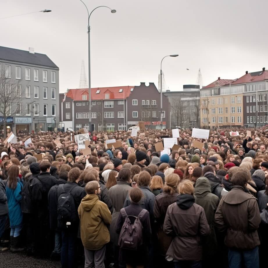 הפגנה נגד ממשלת איסלנד ב2008